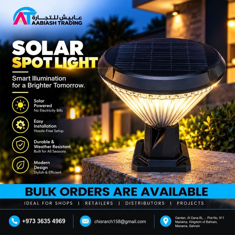Round Solar Pillar Lamp